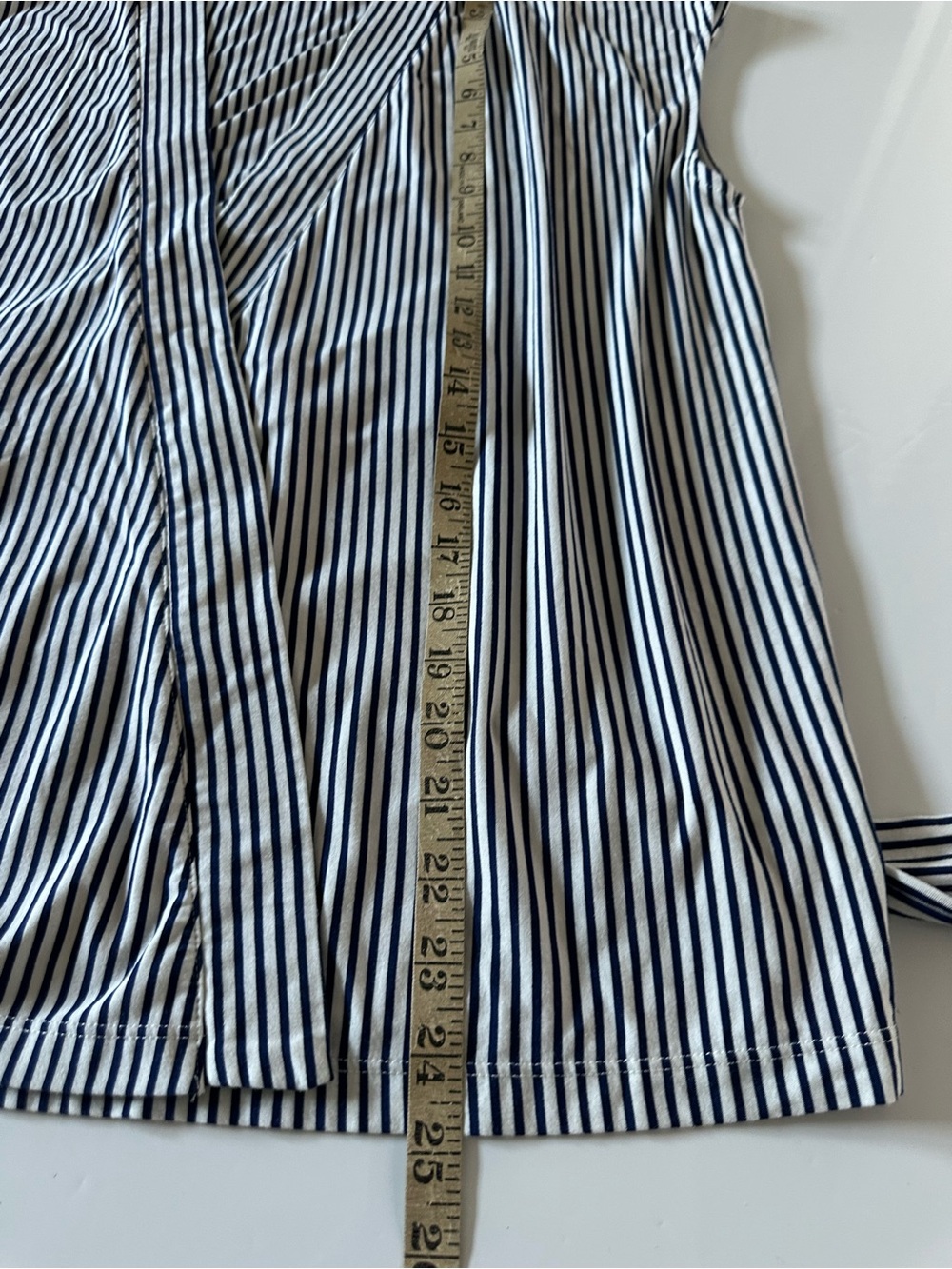 LAKE DreamModal Kimono Pajama Wrap Top Blue Depths Stripe Small - Picture 13 of 14